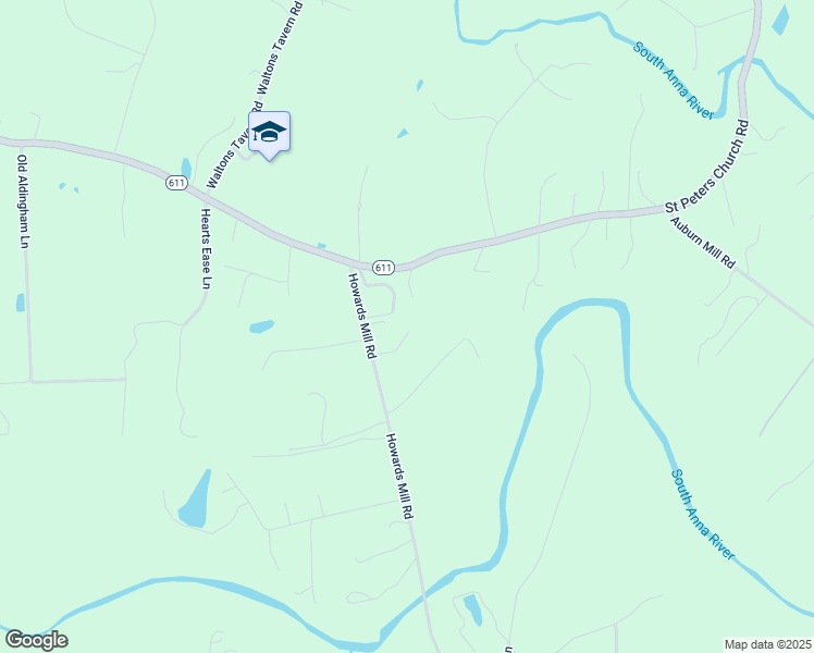 map of restaurants, bars, coffee shops, grocery stores, and more near 12544 Howards Mill Road in Montpelier