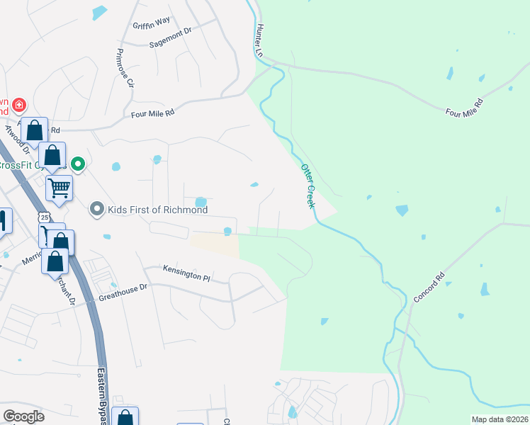 map of restaurants, bars, coffee shops, grocery stores, and more near 741 Amanda Court in Richmond