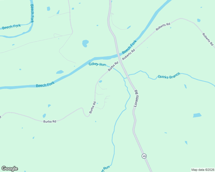 map of restaurants, bars, coffee shops, grocery stores, and more near 252 Burba Road in Bardstown