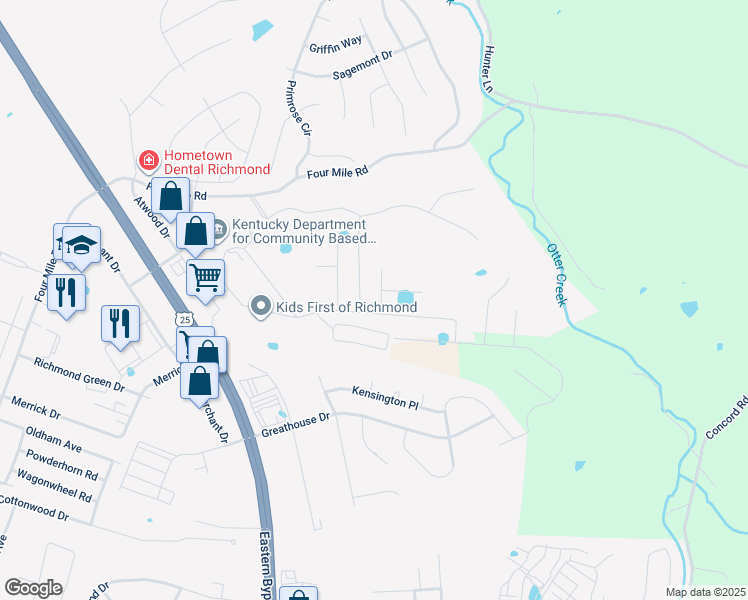 map of restaurants, bars, coffee shops, grocery stores, and more near 607 cardinal pt in Richmond
