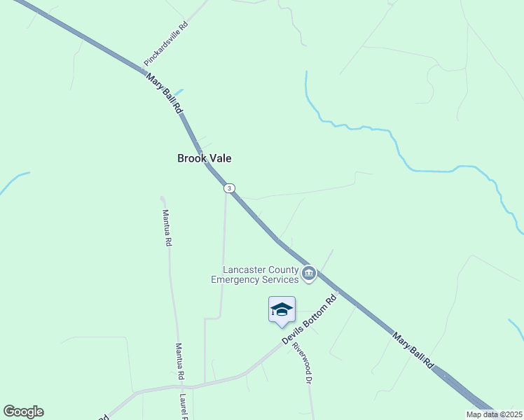 map of restaurants, bars, coffee shops, grocery stores, and more near 11260 Mary Ball Road in Lancaster