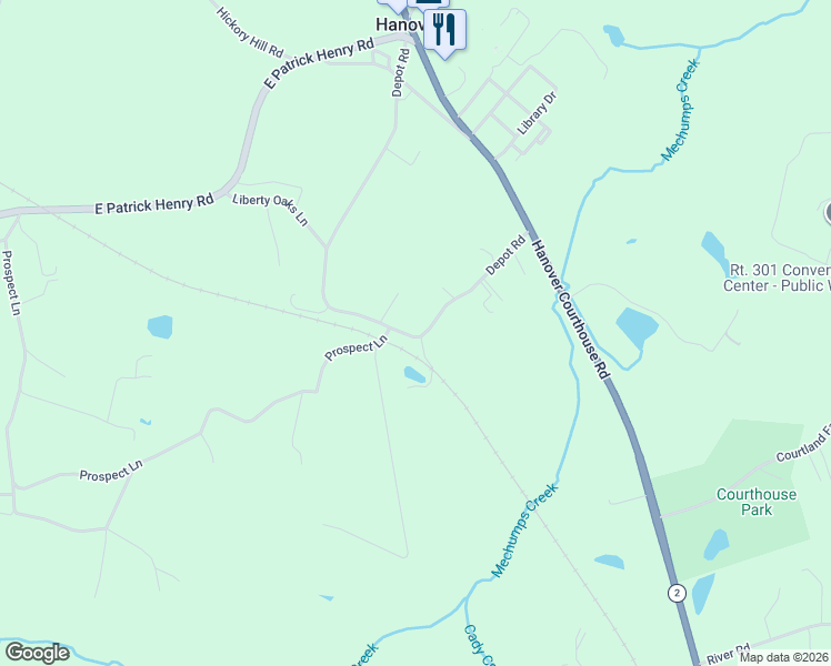 map of restaurants, bars, coffee shops, grocery stores, and more near 13208 Depot Road in Hanover