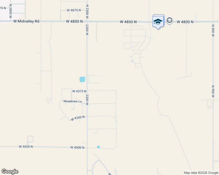 map of restaurants, bars, coffee shops, grocery stores, and more near 2135 West 4375 North in Cedar City