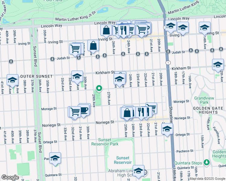 map of restaurants, bars, coffee shops, grocery stores, and more near in San Francisco