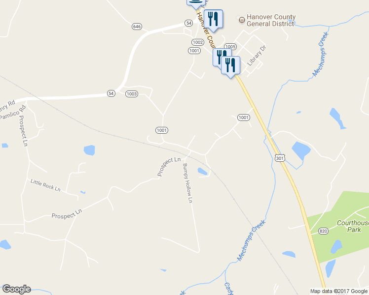 map of restaurants, bars, coffee shops, grocery stores, and more near 13232 Depot Road in Hanover