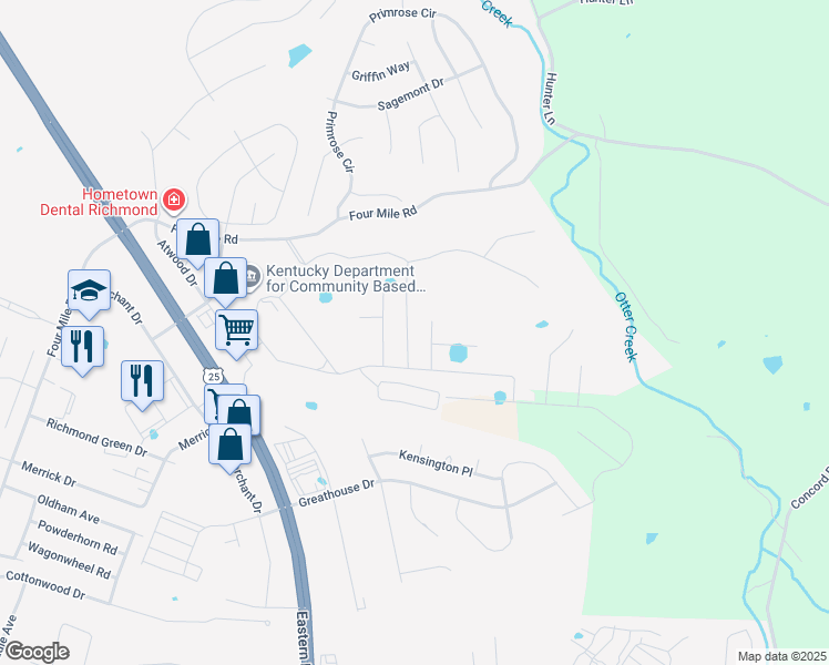 map of restaurants, bars, coffee shops, grocery stores, and more near 607 cardinal pt in Richmond