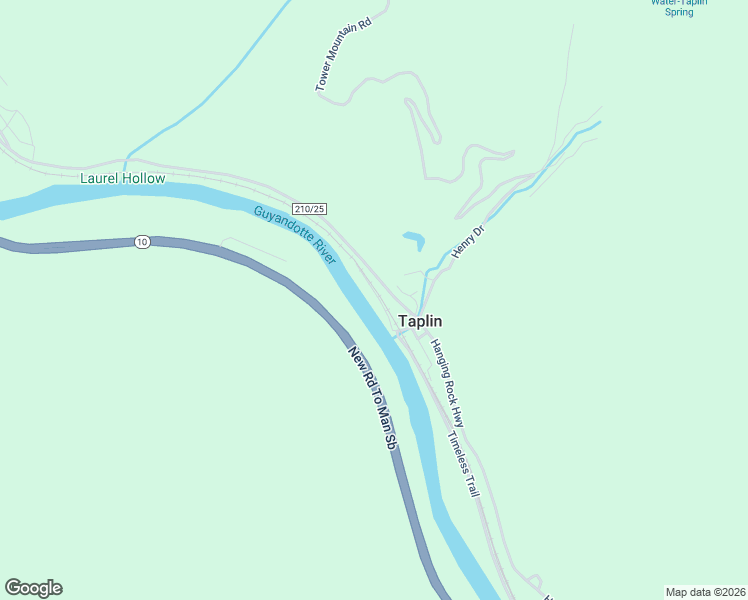 map of restaurants, bars, coffee shops, grocery stores, and more near 10087 Hanging Rock Highway in Man