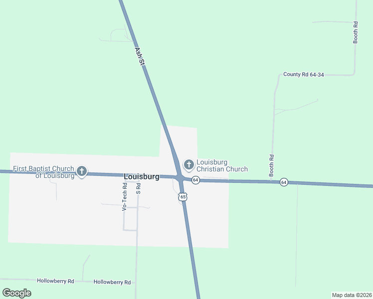 map of restaurants, bars, coffee shops, grocery stores, and more near 2462 2464 US Highway in Louisburg