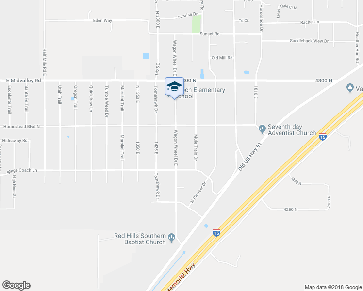 map of restaurants, bars, coffee shops, grocery stores, and more near 4562 Wagon Wheel Drive East in Enoch