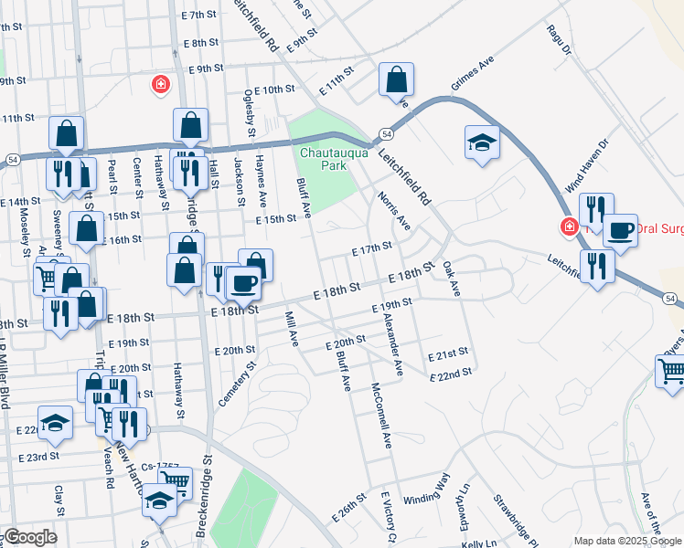 map of restaurants, bars, coffee shops, grocery stores, and more near 1702 Mc Connell Avenue in Owensboro