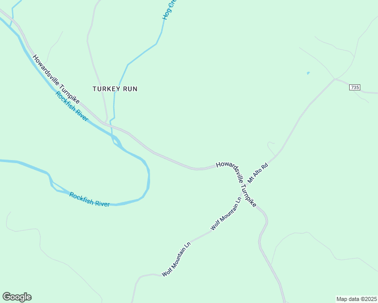 map of restaurants, bars, coffee shops, grocery stores, and more near 10115 Howardsville Turnpike in Esmont