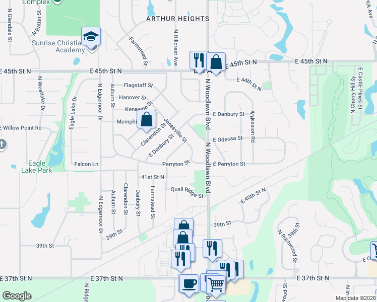 map of restaurants, bars, coffee shops, grocery stores, and more near 6139 Edinburg St in Bel Aire