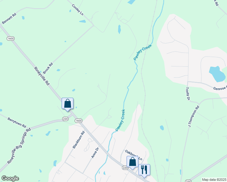 map of restaurants, bars, coffee shops, grocery stores, and more near 304 Heritage Trail in Rineyville