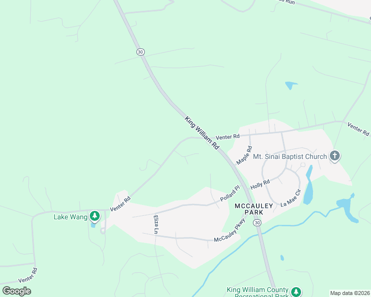 map of restaurants, bars, coffee shops, grocery stores, and more near 2510 Venter Road in Aylett