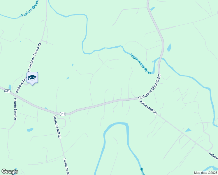map of restaurants, bars, coffee shops, grocery stores, and more near 16060 Saint Peters Church Road in Montpelier