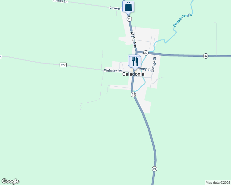 map of restaurants, bars, coffee shops, grocery stores, and more near 137 Buxton Street in Caledonia