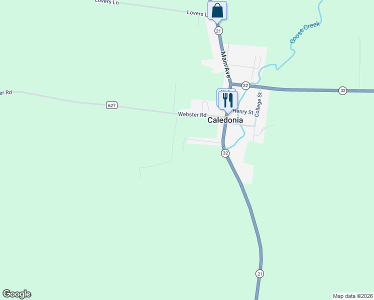 map of restaurants, bars, coffee shops, grocery stores, and more near 137 Buxton Street in Caledonia