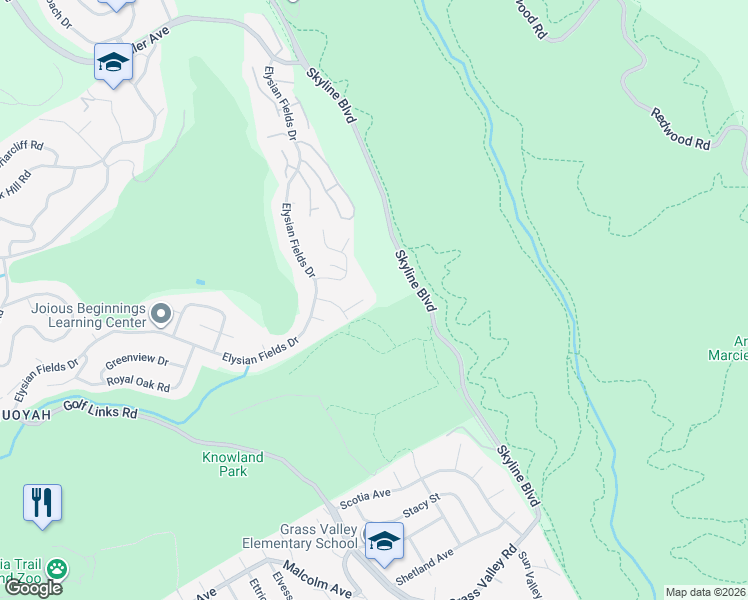 map of restaurants, bars, coffee shops, grocery stores, and more near 441 Fox Hills Court in Oakland