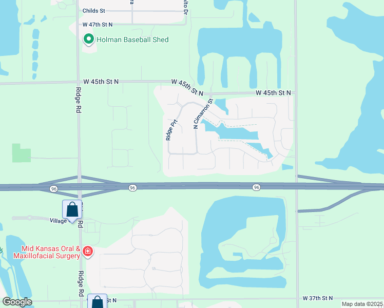 map of restaurants, bars, coffee shops, grocery stores, and more near 6410 West Kollmeyer Court in Wichita