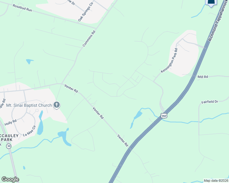 map of restaurants, bars, coffee shops, grocery stores, and more near 2151 Kennington Parkway North in Aylett