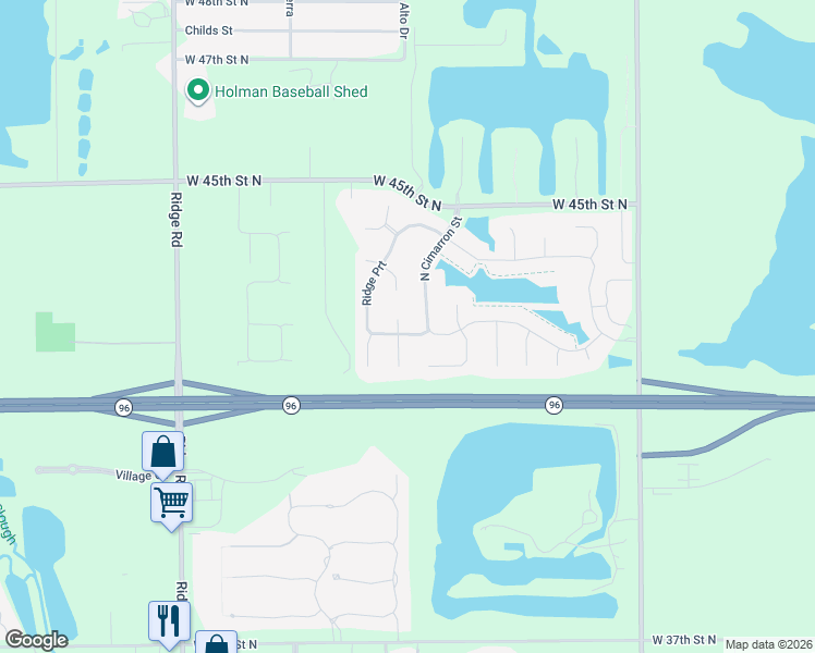 map of restaurants, bars, coffee shops, grocery stores, and more near 6410 West Kollmeyer Court in Wichita