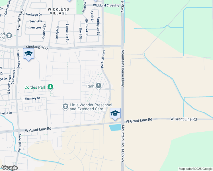 map of restaurants, bars, coffee shops, grocery stores, and more near 1300 Cow Court in Tracy