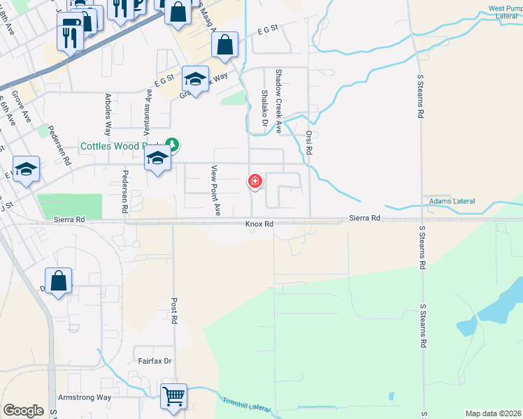 map of restaurants, bars, coffee shops, grocery stores, and more near 590 Winterbrook Avenue in Oakdale