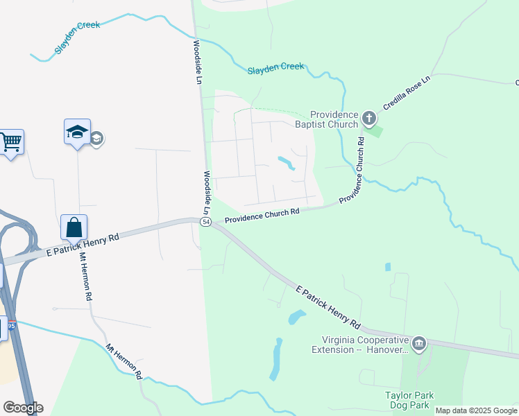 map of restaurants, bars, coffee shops, grocery stores, and more near 10825 Providence Woods Lane in Ashland