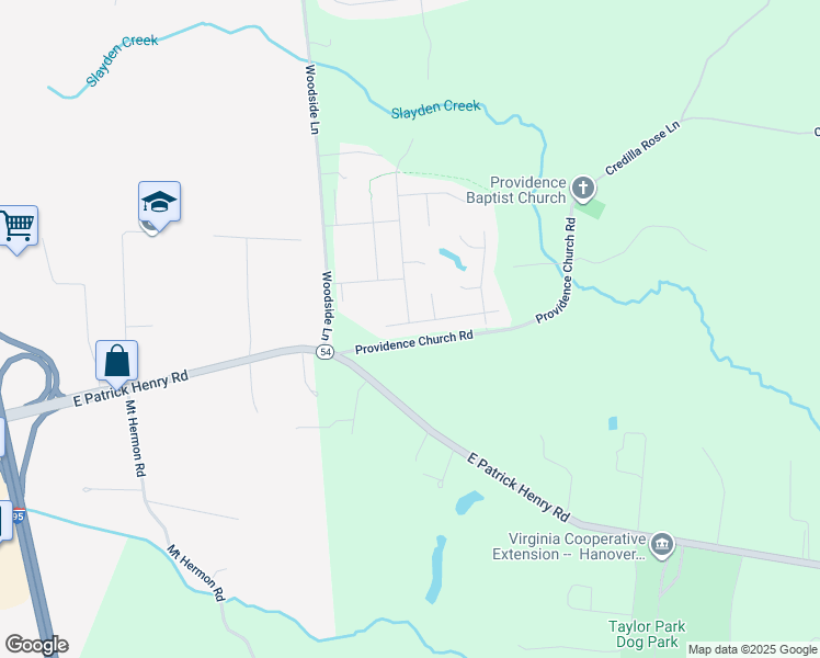 map of restaurants, bars, coffee shops, grocery stores, and more near 10825 Providence Woods Lane in Ashland