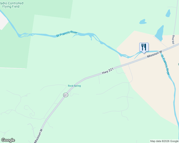 map of restaurants, bars, coffee shops, grocery stores, and more near 4099 Highway 221 in Farmington