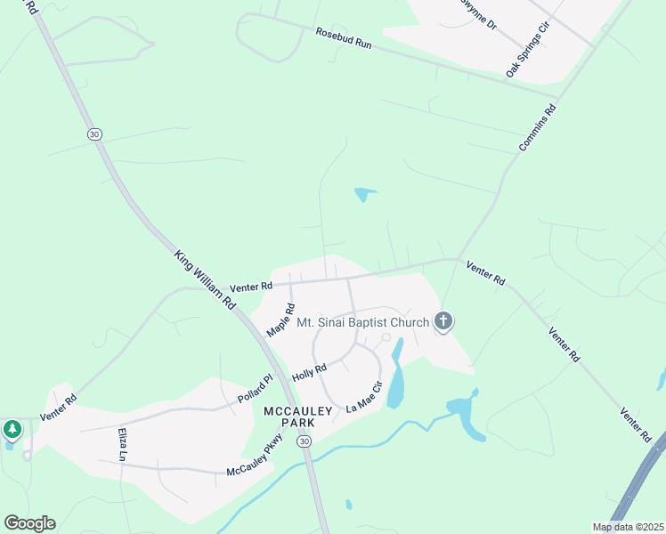 map of restaurants, bars, coffee shops, grocery stores, and more near 2955 Venter Road in Aylett