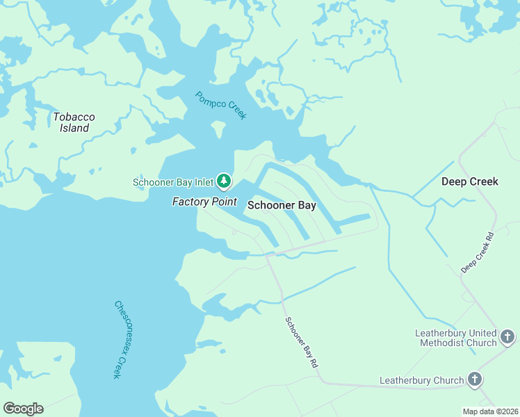 map of restaurants, bars, coffee shops, grocery stores, and more near 20300 Pintail Lane in Onancock