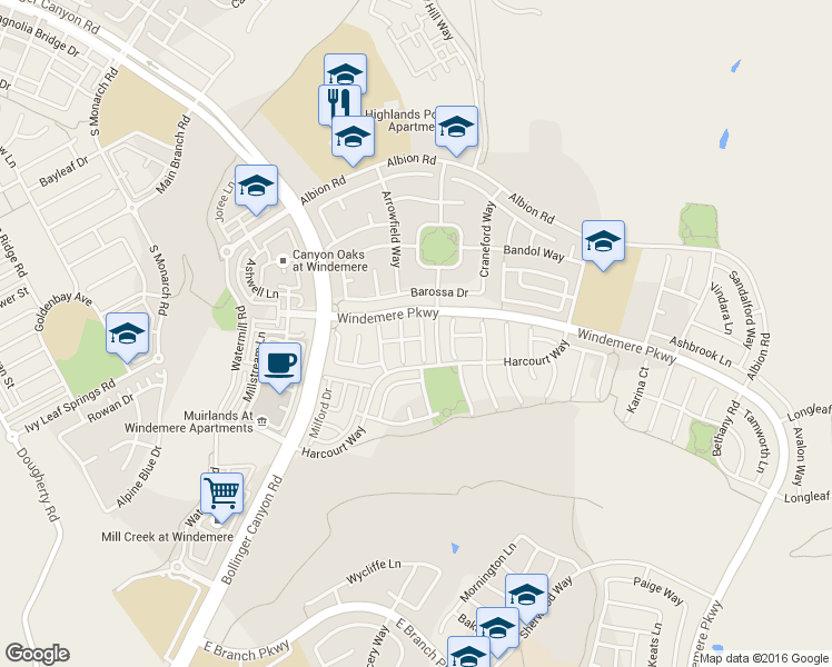 map of restaurants, bars, coffee shops, grocery stores, and more near 676 Kirkstone Court in San Ramon