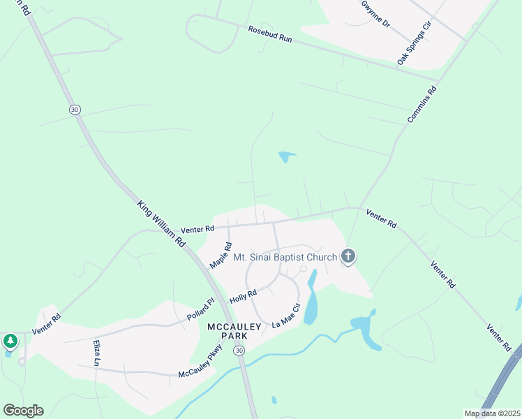 map of restaurants, bars, coffee shops, grocery stores, and more near 2955 Venter Road in Aylett