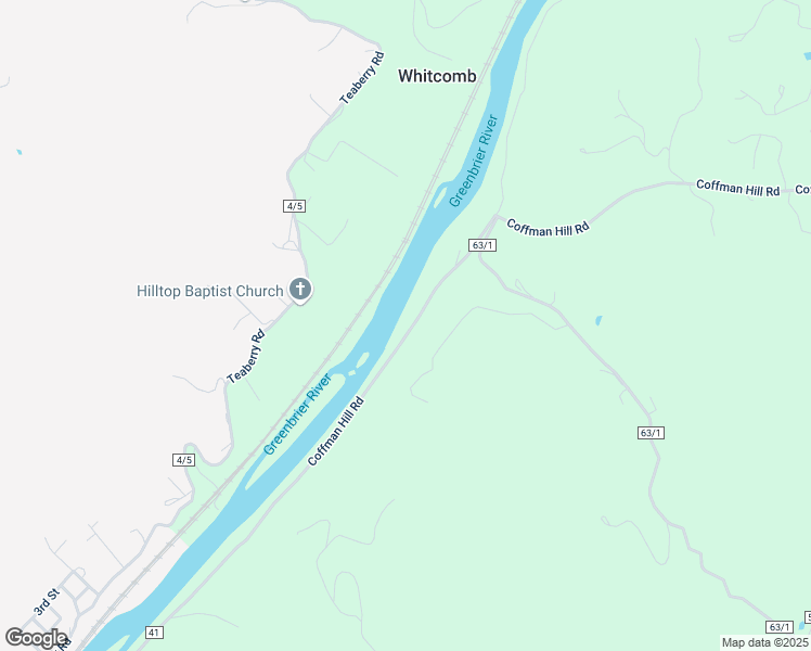 map of restaurants, bars, coffee shops, grocery stores, and more near 814 Coffman Hill in Ronceverte