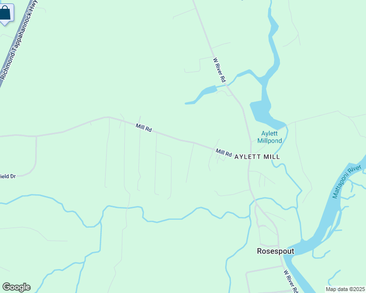 map of restaurants, bars, coffee shops, grocery stores, and more near 1024 Mill Road in King William