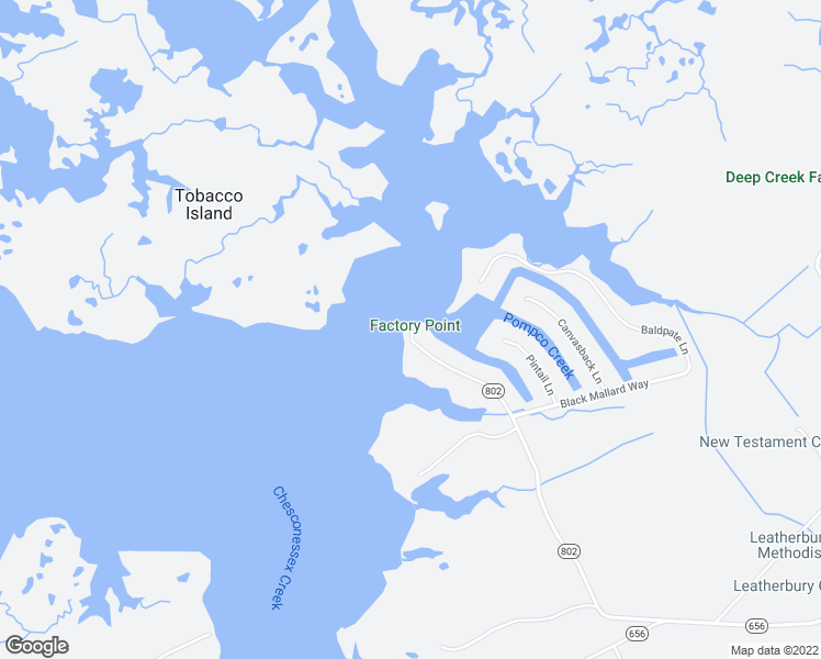 map of restaurants, bars, coffee shops, grocery stores, and more near 20351 Bluebill Lane in Onancock