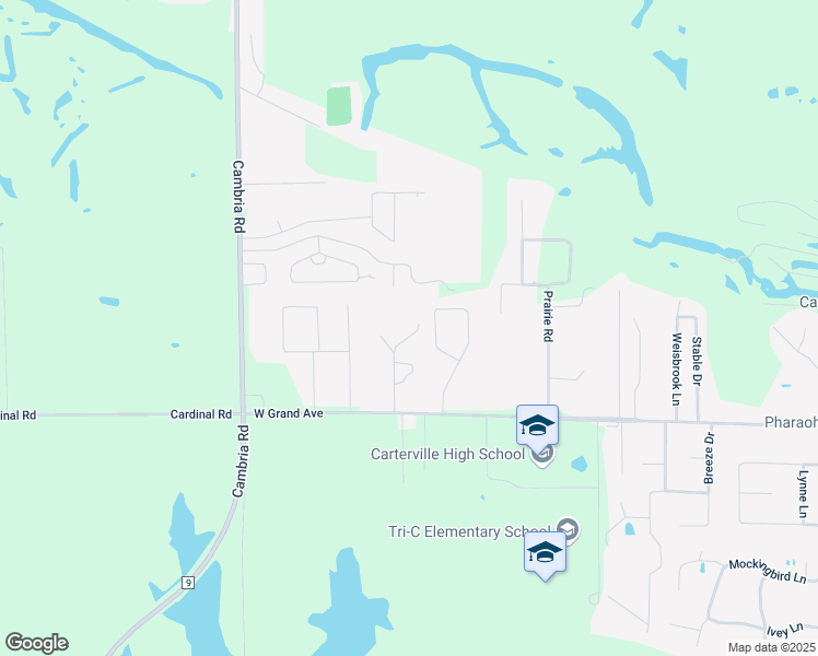map of restaurants, bars, coffee shops, grocery stores, and more near 1400 McCowan Lane in Carterville