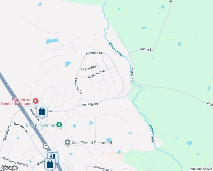 map of restaurants, bars, coffee shops, grocery stores, and more near 330 Wisteria Court in Richmond