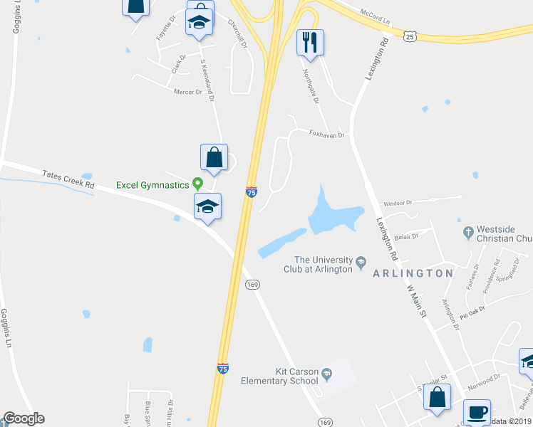 map of restaurants, bars, coffee shops, grocery stores, and more near 1657 Foxhaven Court in Richmond