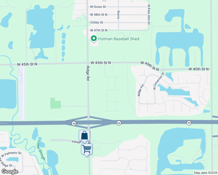 map of restaurants, bars, coffee shops, grocery stores, and more near 4330 North Ridge Road in Wichita