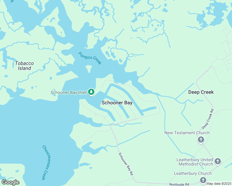map of restaurants, bars, coffee shops, grocery stores, and more near 20270 Canvasback Lane in Onancock