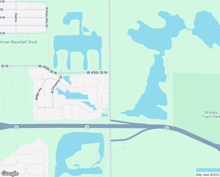 map of restaurants, bars, coffee shops, grocery stores, and more near 4477 North 55th Street West in Wichita