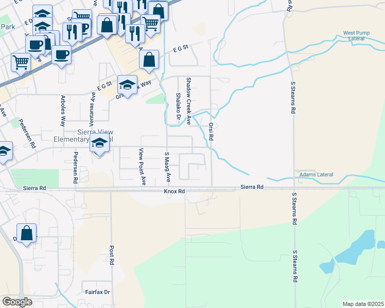 map of restaurants, bars, coffee shops, grocery stores, and more near 1680 Snowy River Street in Oakdale