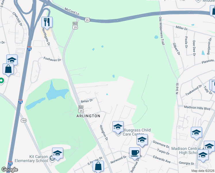 map of restaurants, bars, coffee shops, grocery stores, and more near 135 Windsor Drive in Richmond