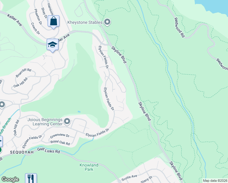 map of restaurants, bars, coffee shops, grocery stores, and more near 123 Ironwood in Oakland