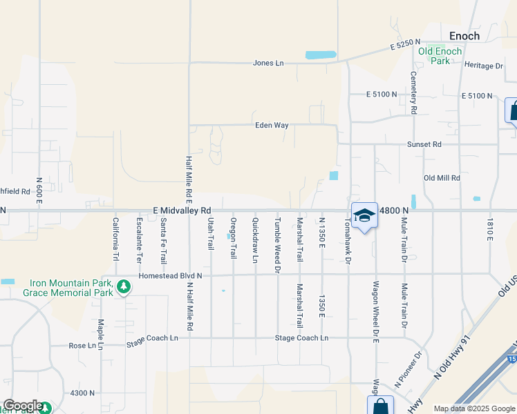 map of restaurants, bars, coffee shops, grocery stores, and more near in Enoch