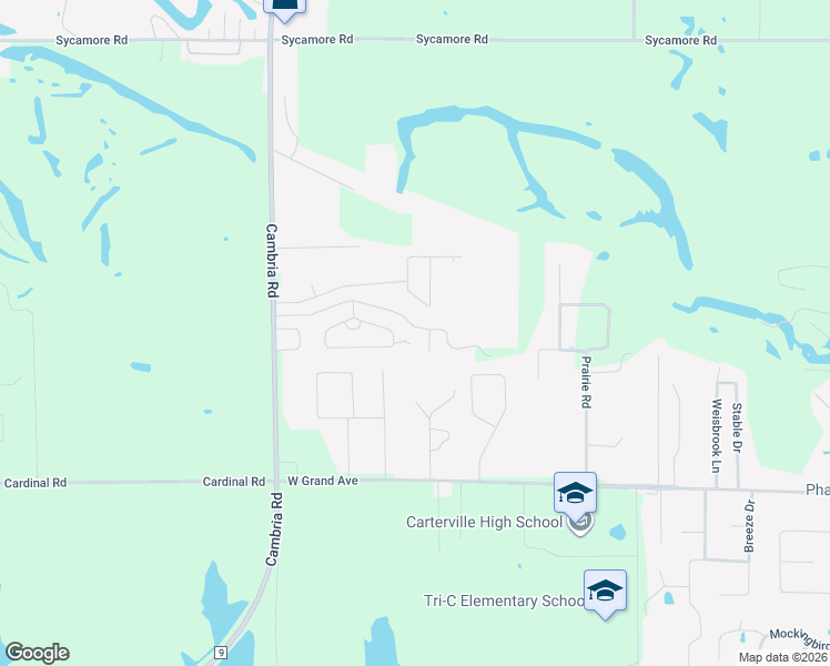 map of restaurants, bars, coffee shops, grocery stores, and more near 200 Paradise Drive in Carterville
