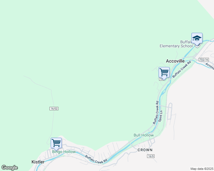 map of restaurants, bars, coffee shops, grocery stores, and more near in Accoville