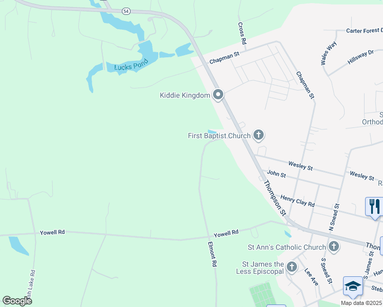 map of restaurants, bars, coffee shops, grocery stores, and more near 13321 Elmont Road in Ashland